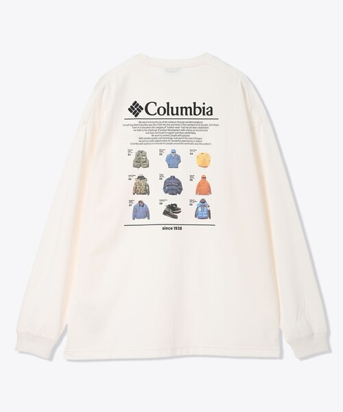 「Columbia」 長袖カットソー S ホワイト レディース