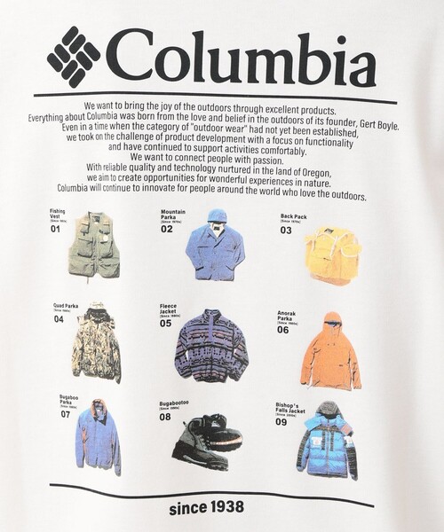「Columbia」 長袖カットソー S ホワイト レディース