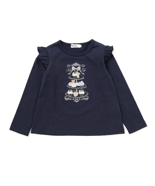 SLAP SLIP（スラップスリップ） tシャツ 肩フリルキラキラライン