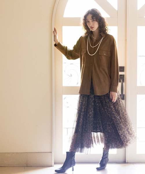 2024AW 完売品　ダイアグラム　チュールバルーンスカート　レオパード 2024AW 完売品 ダイアグラム チュールバルーンスカート