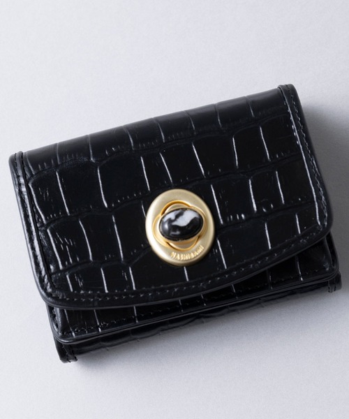 Hashibami（ハシバミ） 財布 限定別注 」 天然石 型押しウォレット