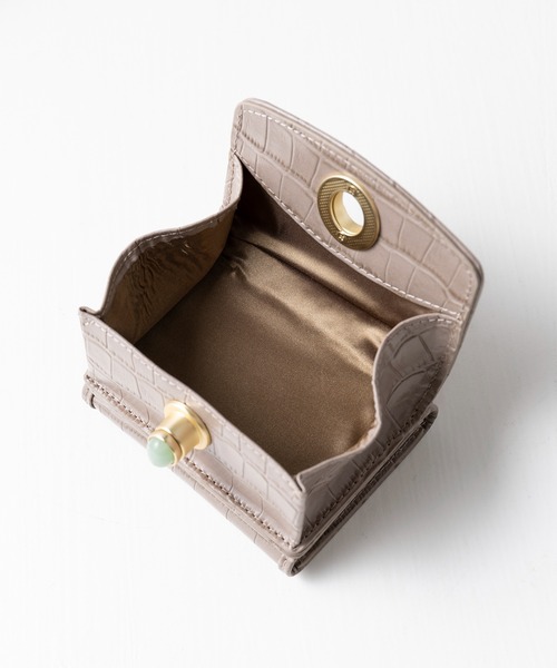 Hashibami（ハシバミ） 財布 限定別注 」 天然石 型押しウォレット