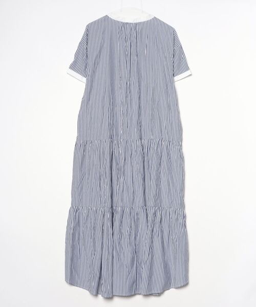 「LAVEANGE」 半袖ワンピース LL ネイビー レディース_画像2