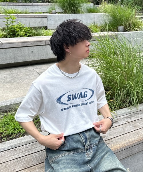 「ADAMASTE」 半袖Tシャツ LARGE ホワイト メンズ_画像4
