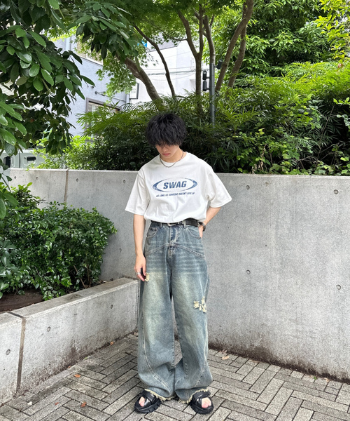 「ADAMASTE」 半袖Tシャツ LARGE ホワイト メンズ_画像6