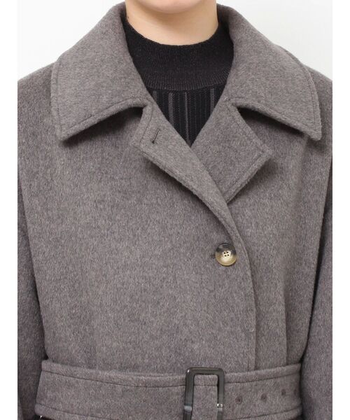 極美品　VIVIENNE TAM　アンゴラ　ミドルコート　スタンドネック TALLサイズ 〕 【2WAY】アンゴラウール ピーコート（76-15WI05-204