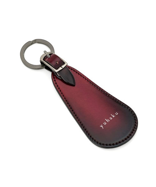 yuhaku（ユハク） キーホルダー 「YUHAKU/ユハク」本革 コードバン