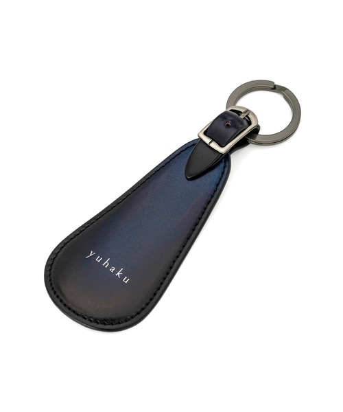 yuhaku（ユハク） キーホルダー 「YUHAKU/ユハク」本革 コードバン
