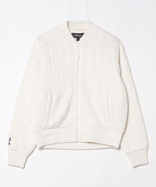RLX ブルゾン アウター ハイブリッド ケーブルニット ボンバー