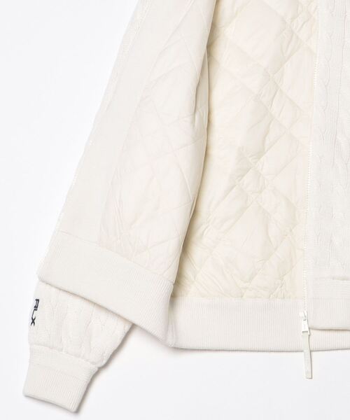 RLX ブルゾン アウター ハイブリッド ケーブルニット ボンバー