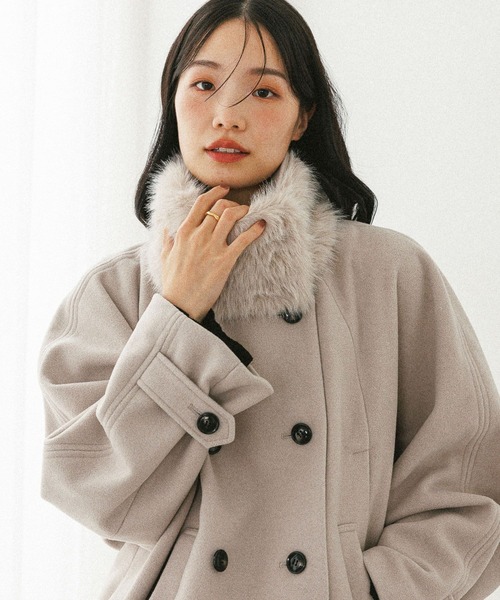 Heather（ヘザー） ステンカラーコート コート 3WAYカラーケープコート