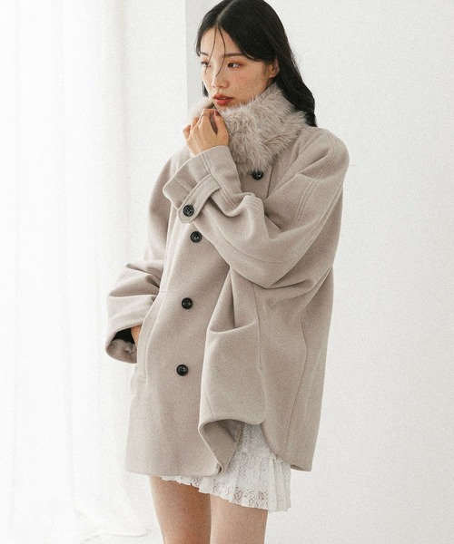 Heather（ヘザー） ステンカラーコート コート 3WAYカラーケープコート