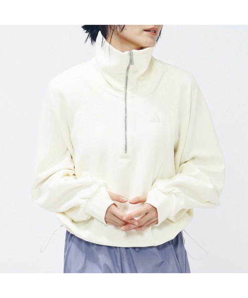  - 古着 アディダス  ハーフジップスウェットシャツ トレーナー レディースM相当 /eaa496428 adidas（アディダス） トレーナー スウェット レディース : ZOZOTOWN