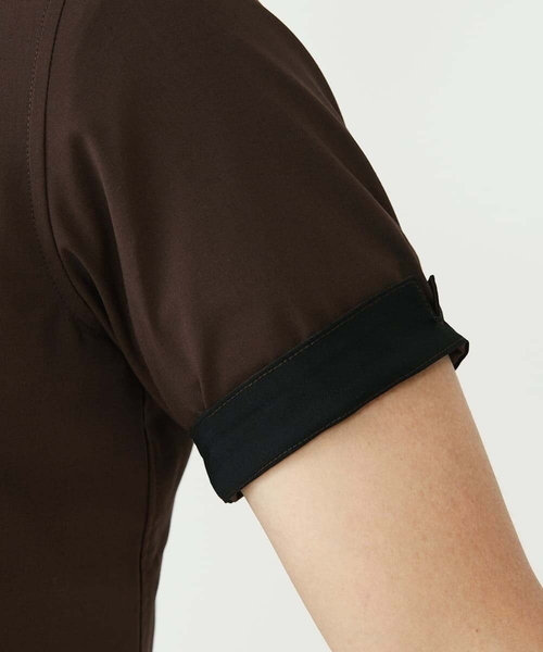 「MK MICHEL KLEIN HOMME 」 半袖シャツ 46 ブラウン メンズ_画像5