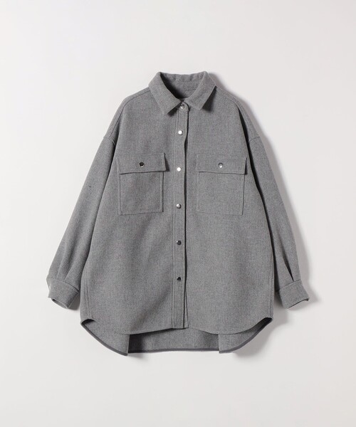 SHIPS any コート アウター any: メルトン オーバー シャツ ジャケット