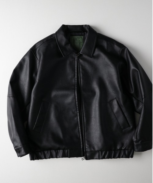BACK NUMBER ブルゾン アウター 「BACK NUMBER」PUレザージップ