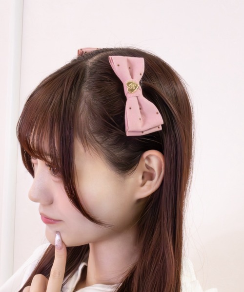 LAFARY（ラファリー） ヘアクリップ ゴールドスタッズミニリボン