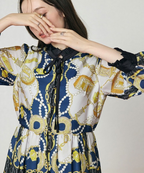 オーディア ミューズ（Audie a Muses）/ジュエリープリントワンピース Audie a Muses（オーディア ミューズ） ワンピース ジュエリープリント