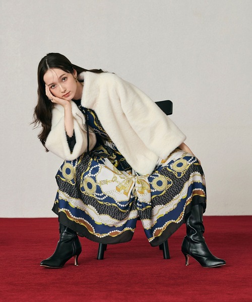 Audie a Muses（オーディア ミューズ） ワンピース ジュエリープリント