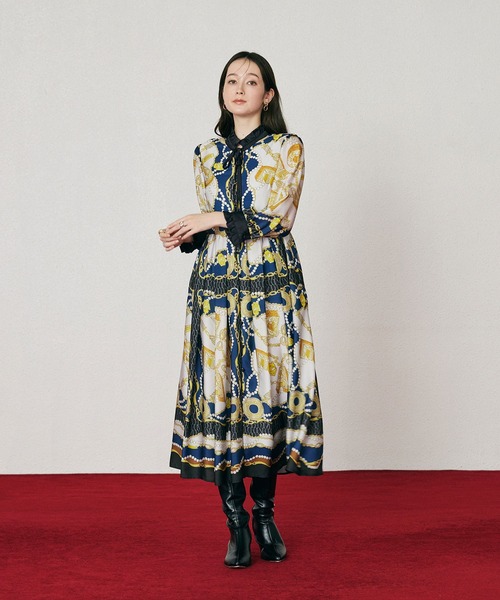 オーディア ミューズ（Audie a Muses）/ジュエリープリントワンピース Audie a Muses（オーディア ミューズ） ワンピース ジュエリープリント