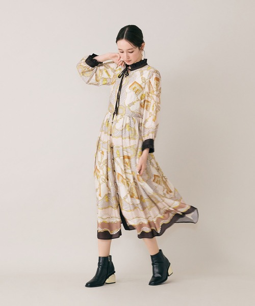 Audie a Muses（オーディア ミューズ） ワンピース ジュエリープリント