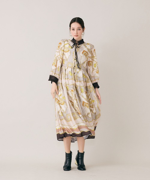 Audie a Muses（オーディア ミューズ） ワンピース ジュエリープリント