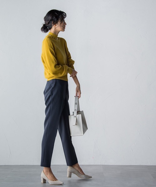 「LAUTREAMONT」 タートルネックニット 9号 イエロー レディース_画像2