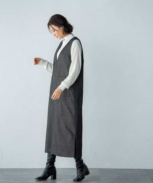 「LAUTREAMONT」 タートルネックニット 9号 イエロー レディース_画像5