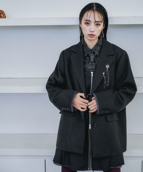 HARE（ハレ） ジャケット テーラードジャケット ウールライクレイヤー