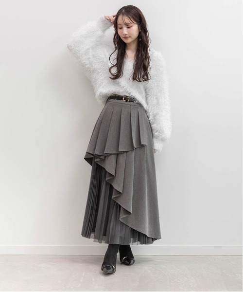 RANDA（ランダ） スカート プリーツデザインレイヤードスカート