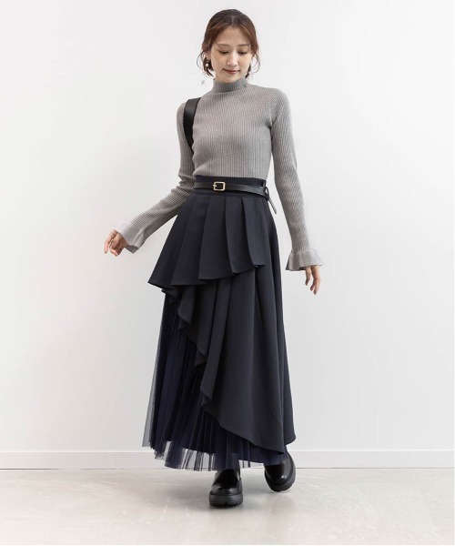 RANDA（ランダ） スカート プリーツデザインレイヤードスカート