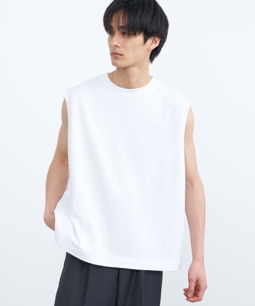 「SINSS」 ノースリーブトップス MEDIUM ネイビー メンズ_画像8