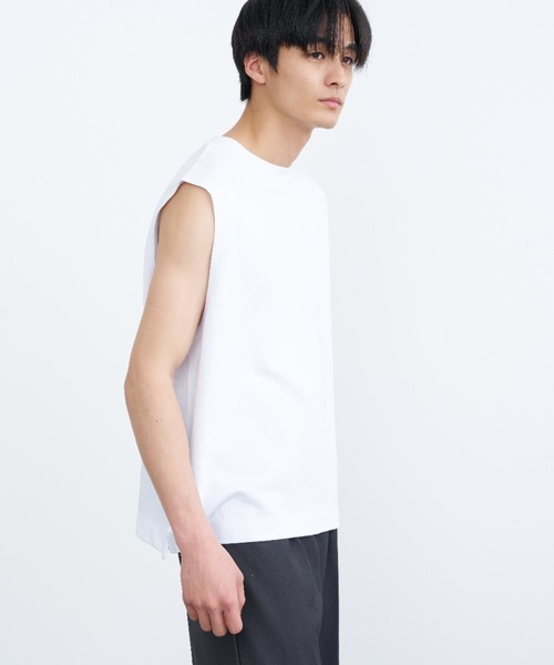 「SINSS」 ノースリーブトップス MEDIUM ネイビー メンズ_画像9