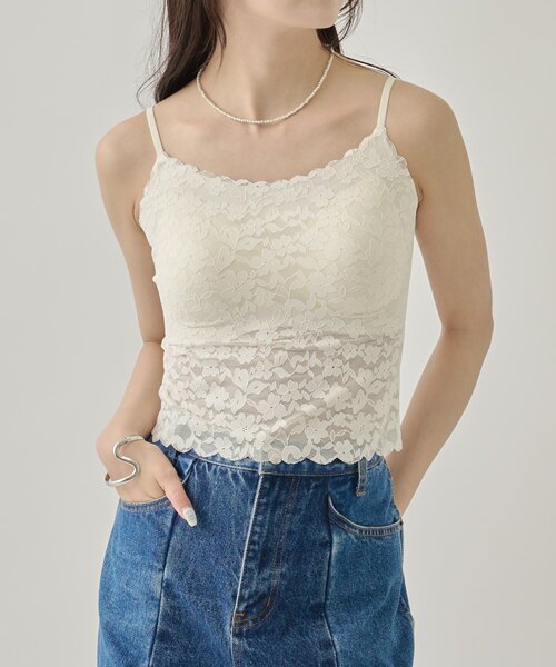 mystic（ミスティック） カップ付き キャミソール パット付きレース