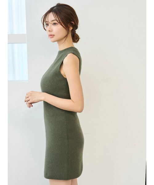 SNIDEL（スナイデル） ワンピース ラクーン畦ノースリミニワンピース