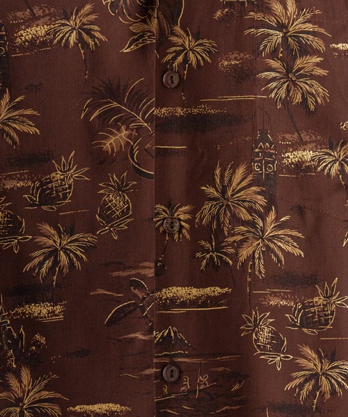 「TWO PALMS」 半袖シャツ L ダークグレー メンズ_画像2
