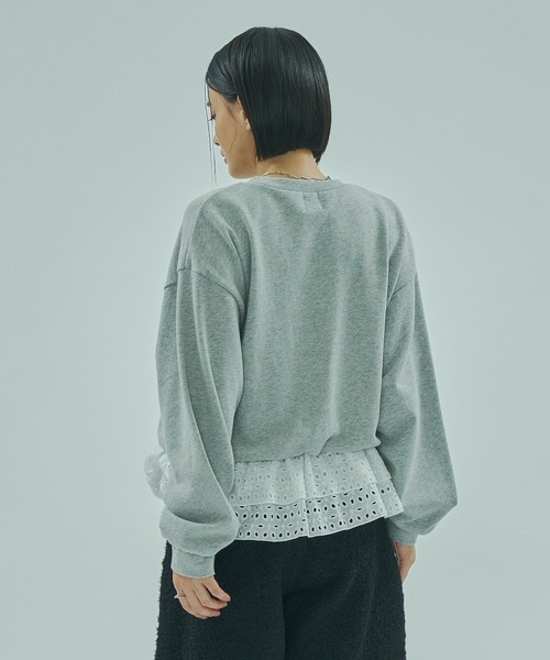 ROSE BUD（ローズバッド） トレーナー スウェット LACE HEM SWEATSHIRT