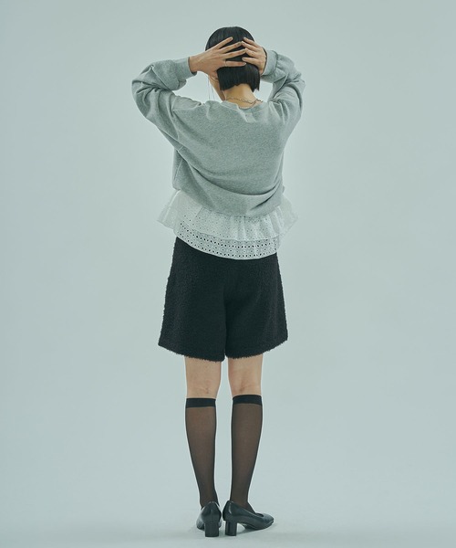 ROSE BUD（ローズバッド） トレーナー スウェット LACE HEM SWEATSHIRT