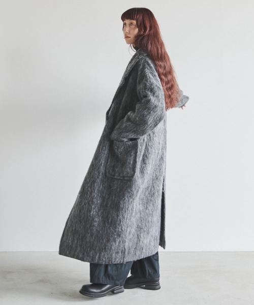 「Libra Cue」 チェスターコート FREE チャコールグレー レディース_画像2