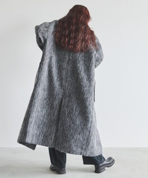 「Libra Cue」 チェスターコート FREE チャコールグレー レディース_画像3