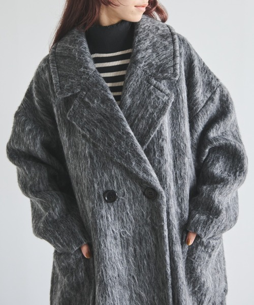 「Libra Cue」 チェスターコート FREE チャコールグレー レディース_画像6