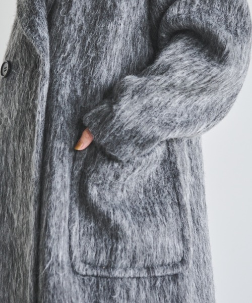 「Libra Cue」 チェスターコート FREE チャコールグレー レディース_画像7