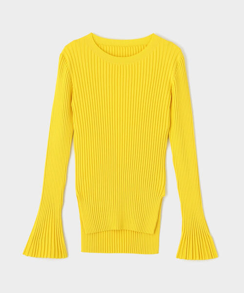 美品【LE PHIL】ワイドリブロングスリーブニット（青） ル フィル LE PHIL ワイドリブロングスリーブニット （ブルー
