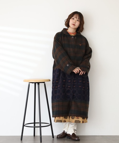 Emago（イマゴ） コート アウター リング刺繍ロングコート レディース