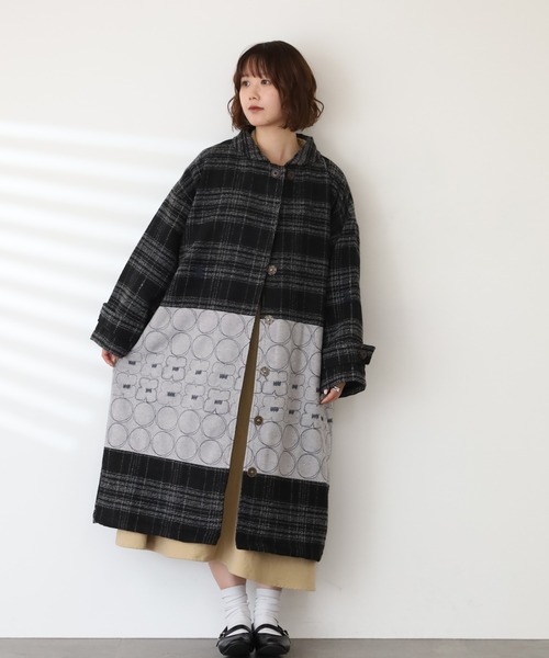 Emago（イマゴ） コート アウター リング刺繍ロングコート レディース