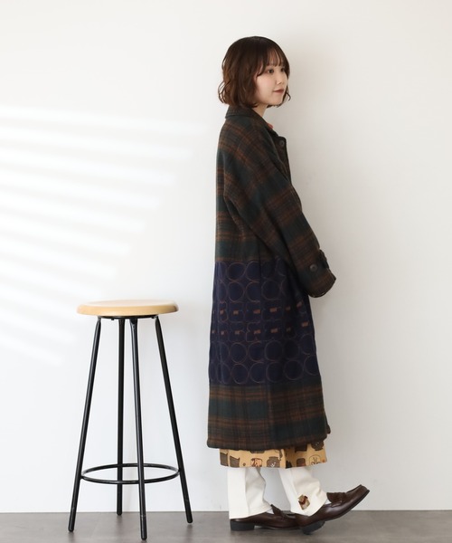 Emago（イマゴ） コート アウター リング刺繍ロングコート レディース