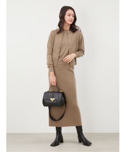 「Mila Owen」 ニットカーディガン 1 ベージュ レディース_画像4