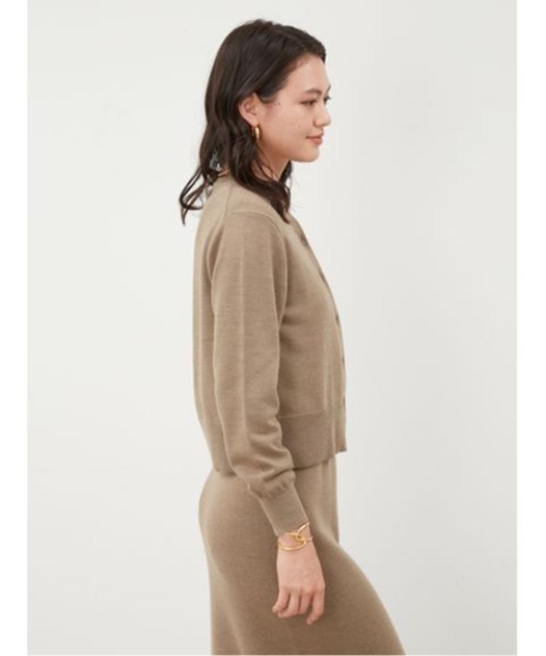 「Mila Owen」 ニットカーディガン 1 ベージュ レディース_画像6