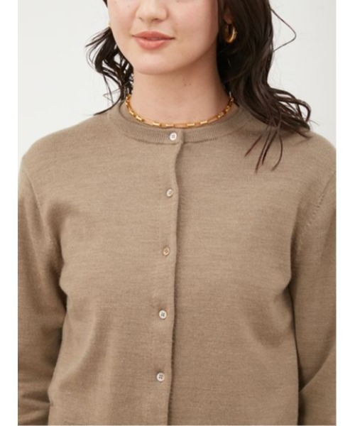 「Mila Owen」 ニットカーディガン 1 ベージュ レディース_画像7