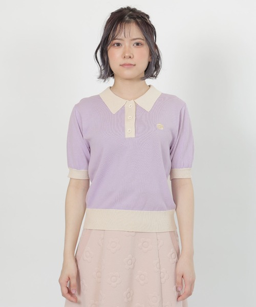 MARY QUANT（マリークヮント） 半袖ニット M ホワイト レディース